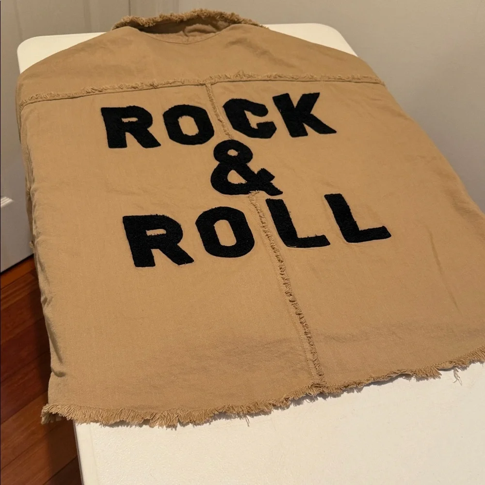 NWOT Olive Rock & Roll Utility Field Jacket Oversized Medium by elan - Picture 9 of 13